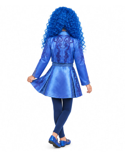 Girls Princess Chloe Costume Movie 5 Blue Jacket Dress and Leggings Suit for Dress Up Party