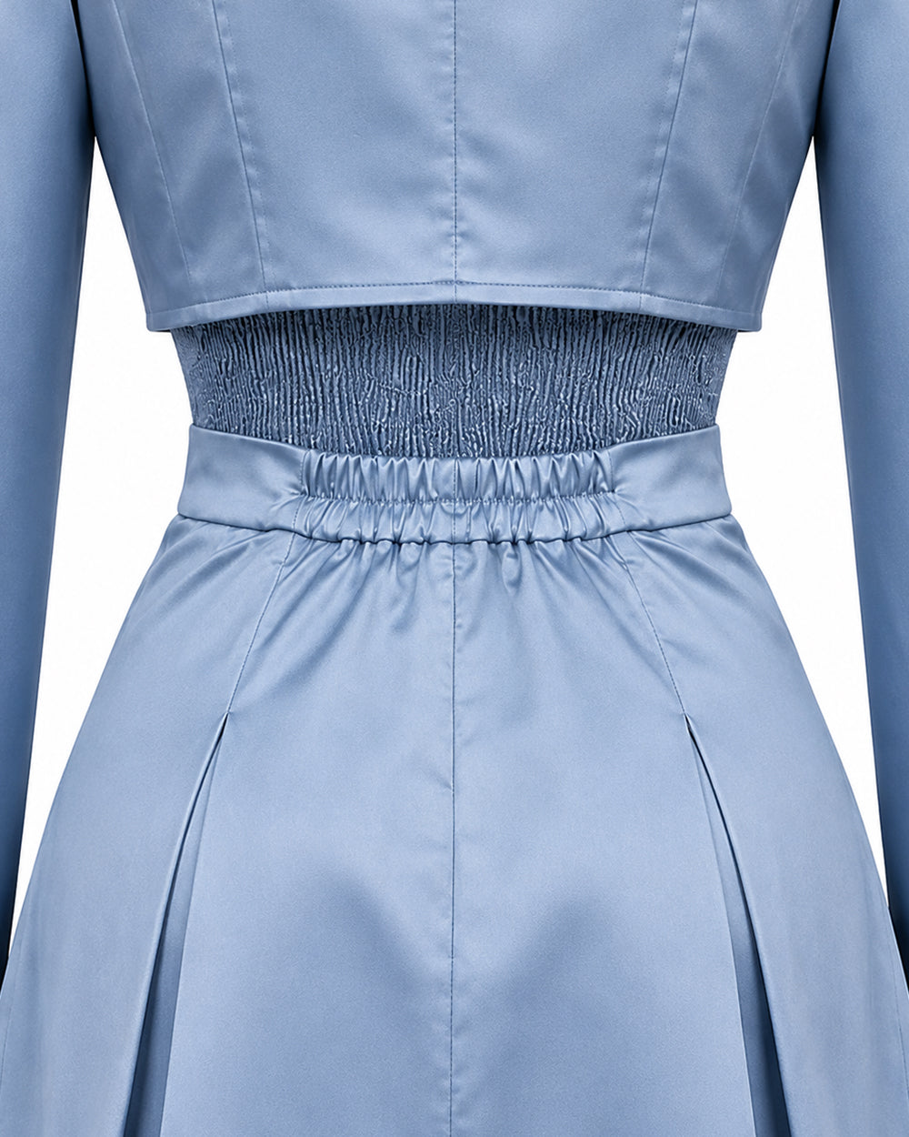 Princess Chloe Dress Royal Blue Satin 4-Piece Set Jacket Inner Top Pleated Skirt and Underskirt for Theme Party