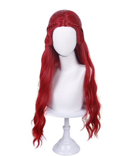Girls Red Princess Outfit Gothic Jacket Pants and Skirt Full Set for Halloween Role Play