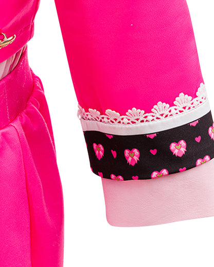 Girls Princess Bridget Costume Movie 5 Pink Outfit with Wig for Halloween Cosplay Party