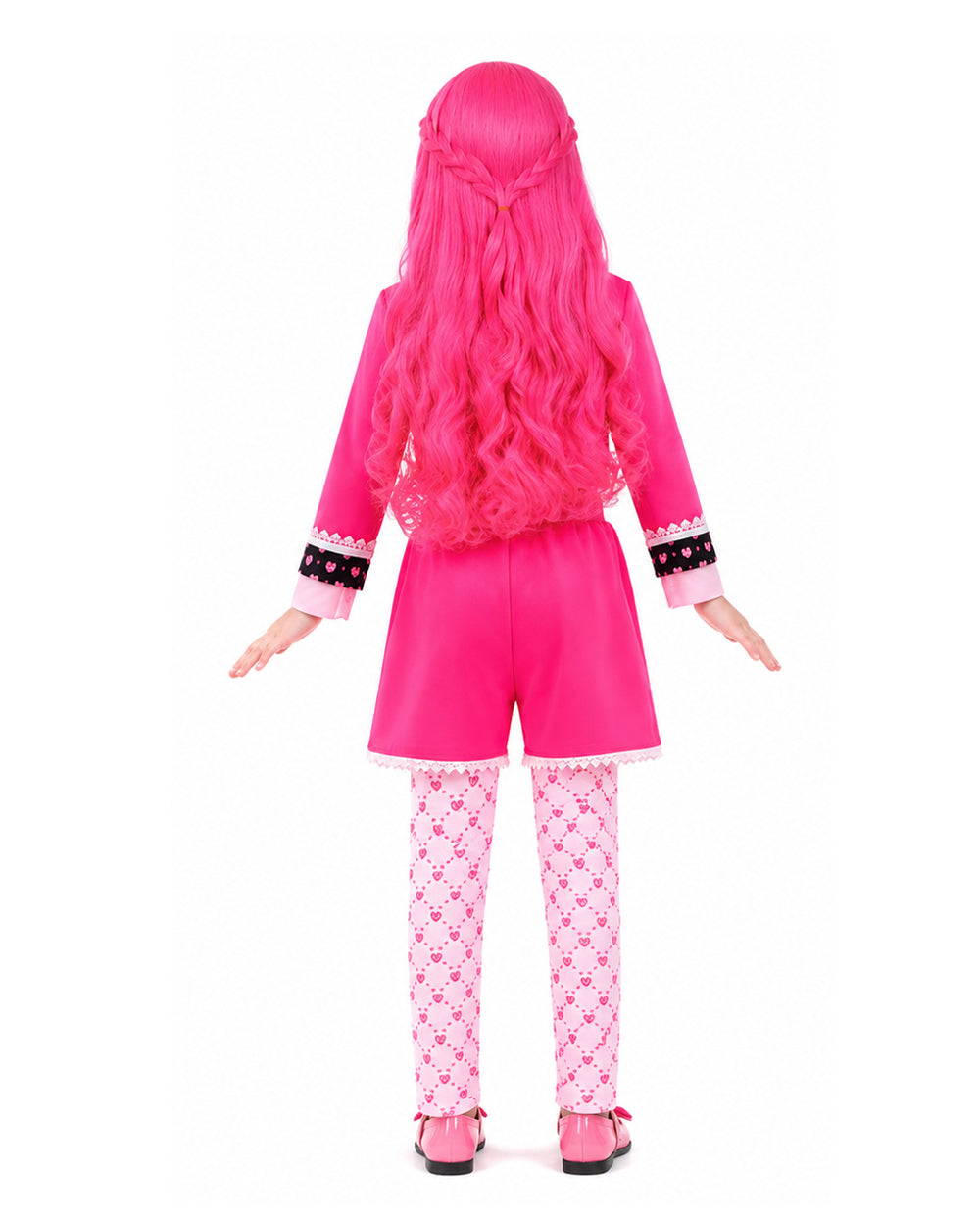 Girls Princess Bridget Costume Movie 5 Pink Outfit with Wig for Halloween Cosplay Party