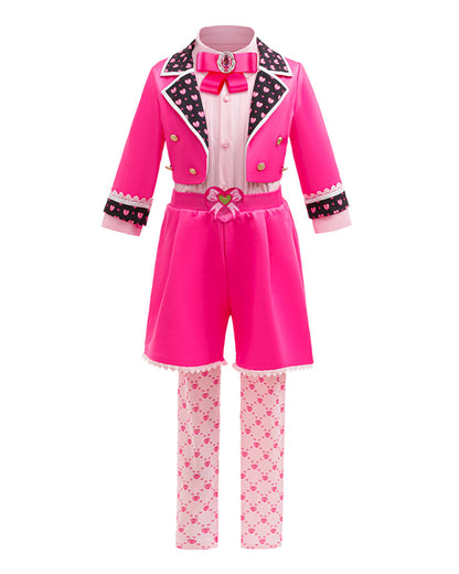 Girls Princess Bridget Costume Movie 5 Pink Outfit with Wig for Halloween Cosplay Party