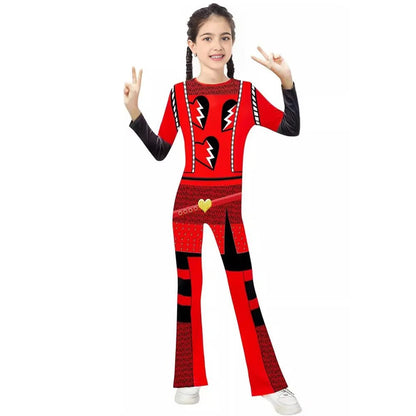 Filles La montée de la princesse rouge Costume Cosplay rouge Tenue Hauts et Pantalons