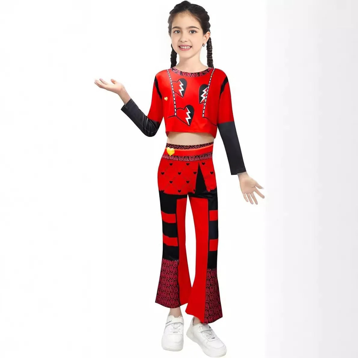 Filles La montée de la princesse rouge Costume Cosplay rouge Tenue Hauts et Pantalons
