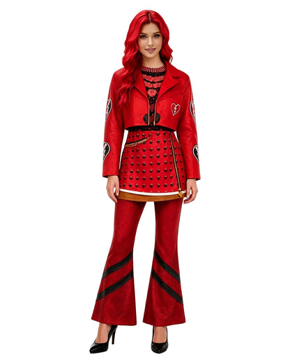 Red Princess Costume Movie 5 3D Printed Jacket Shirt Pants Skirts and Gloves 5pcs Suit for Dress-up Party