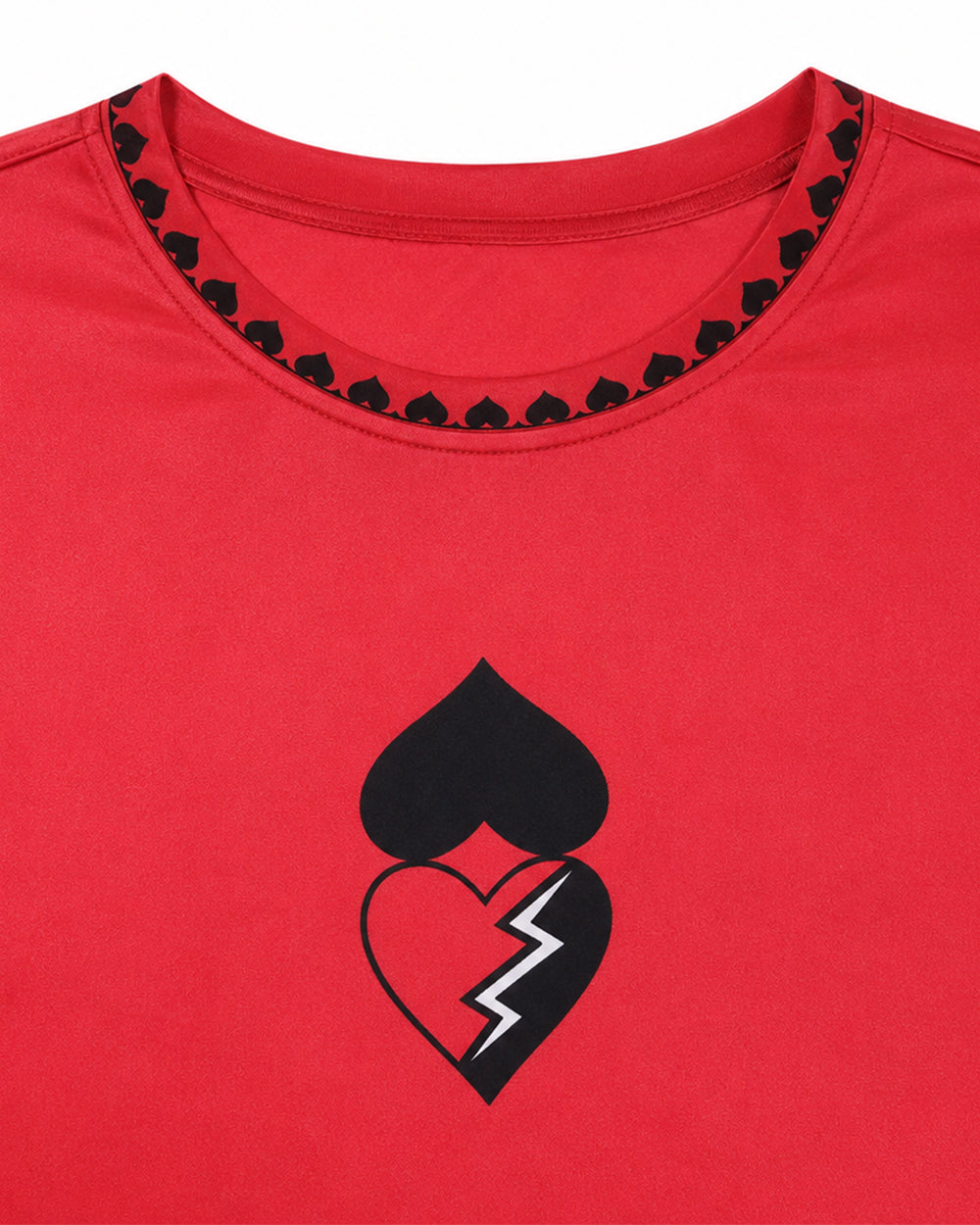 Princess Red Outfit Heart Printed T-shirt and Flared Pants for Kids Adults Dress Up Party Loungewear