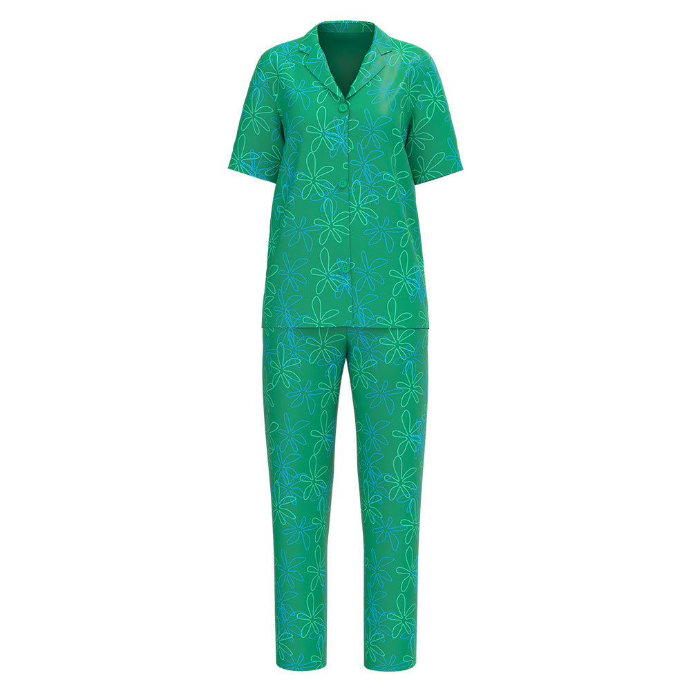 Ensemble pyjama 2 pièces Vice-versa : dégoût, joie, envie, peur et colère – Haut de pyjama et pantalon en soie douce