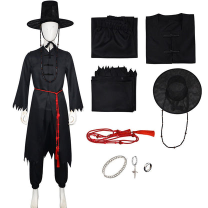 KPop Black Stage Outfit  “Your Idol” Performance Full Set For Boys and Men Party Cosplay Costume