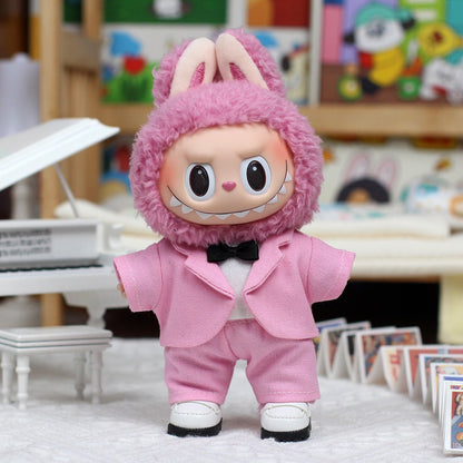 6.7in Labubu Clothes 2 Piece in Bundle Cute Couple Plush Doll Outfits Accessories