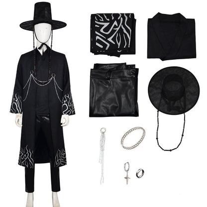 KPop Black Stage Outfit  “Your Idol” Performance Full Set For Boys and Men Party Cosplay Costume
