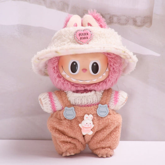 6.7" Labubu with Clothing The Monster Doll Lychee Berry Costume with Vinyl Plush Toy and Accessories