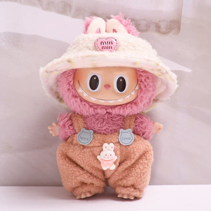 6.7" Labubu with Clothing The Monster Doll Lychee Berry Costume with Vinyl Plush Toy and Accessories