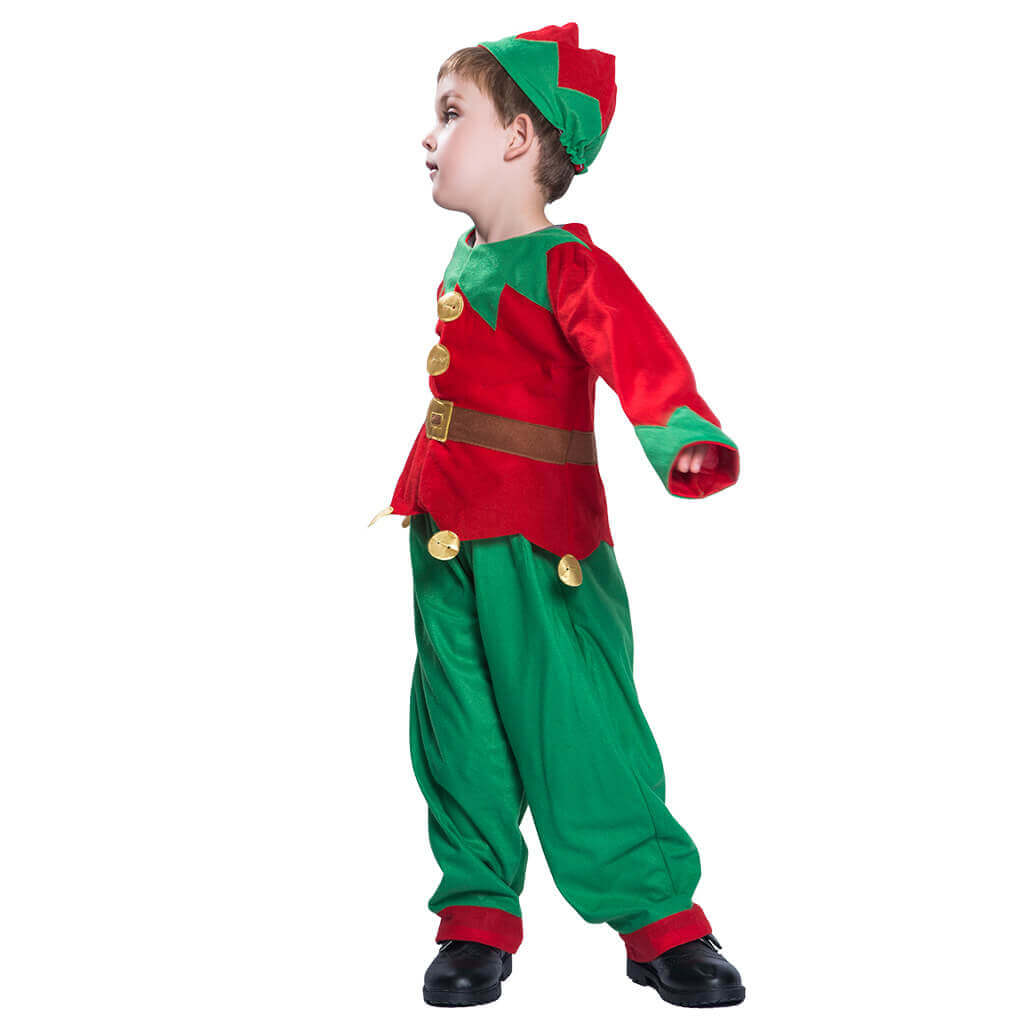 Family Matching Elf Costume Parent-Child Funny Christmas Outfit Santa's Helper Kids Adult Party Costume