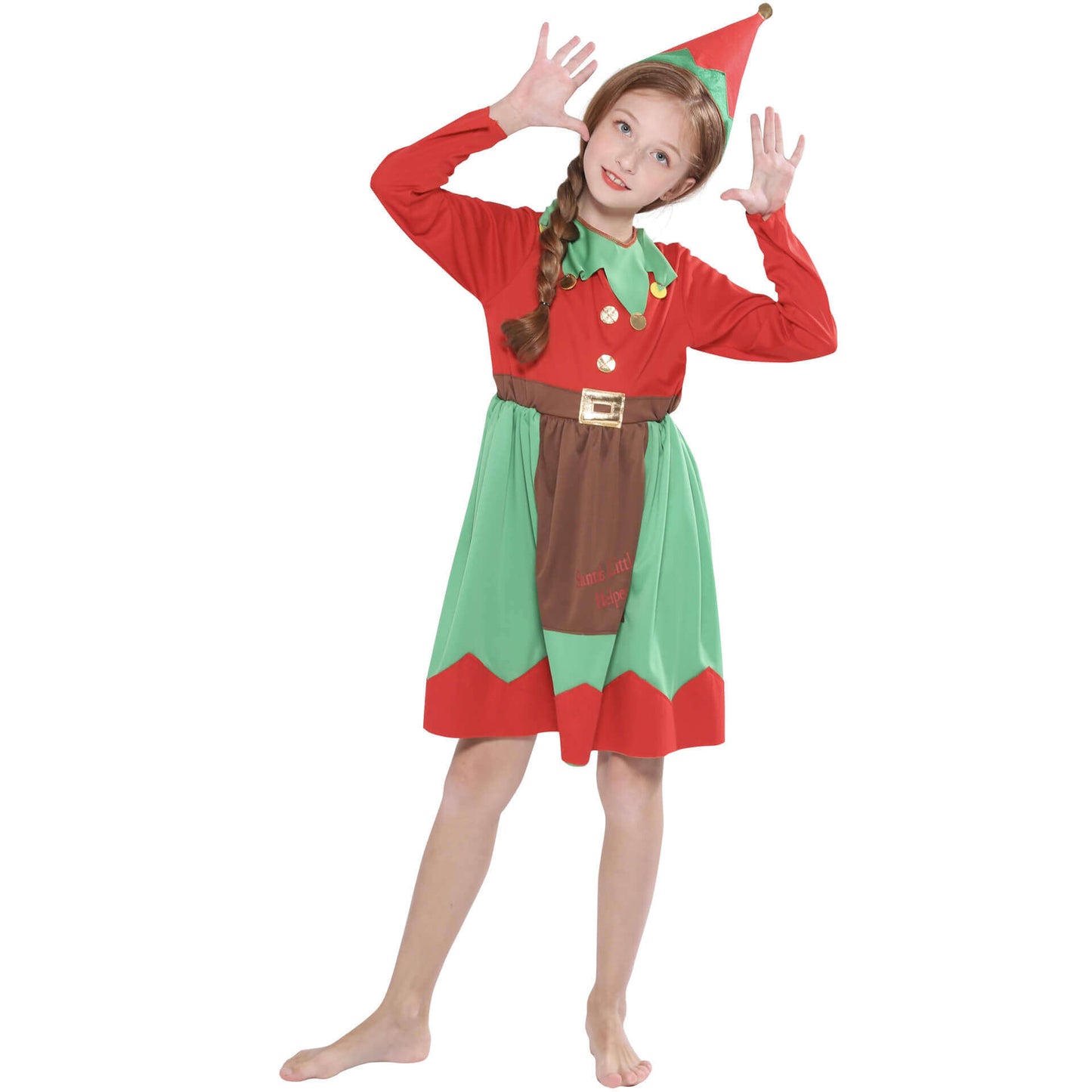 Family Matching Elf Costume Parent-Child Funny Christmas Outfit Santa's Helper Kids Adult Party Costume
