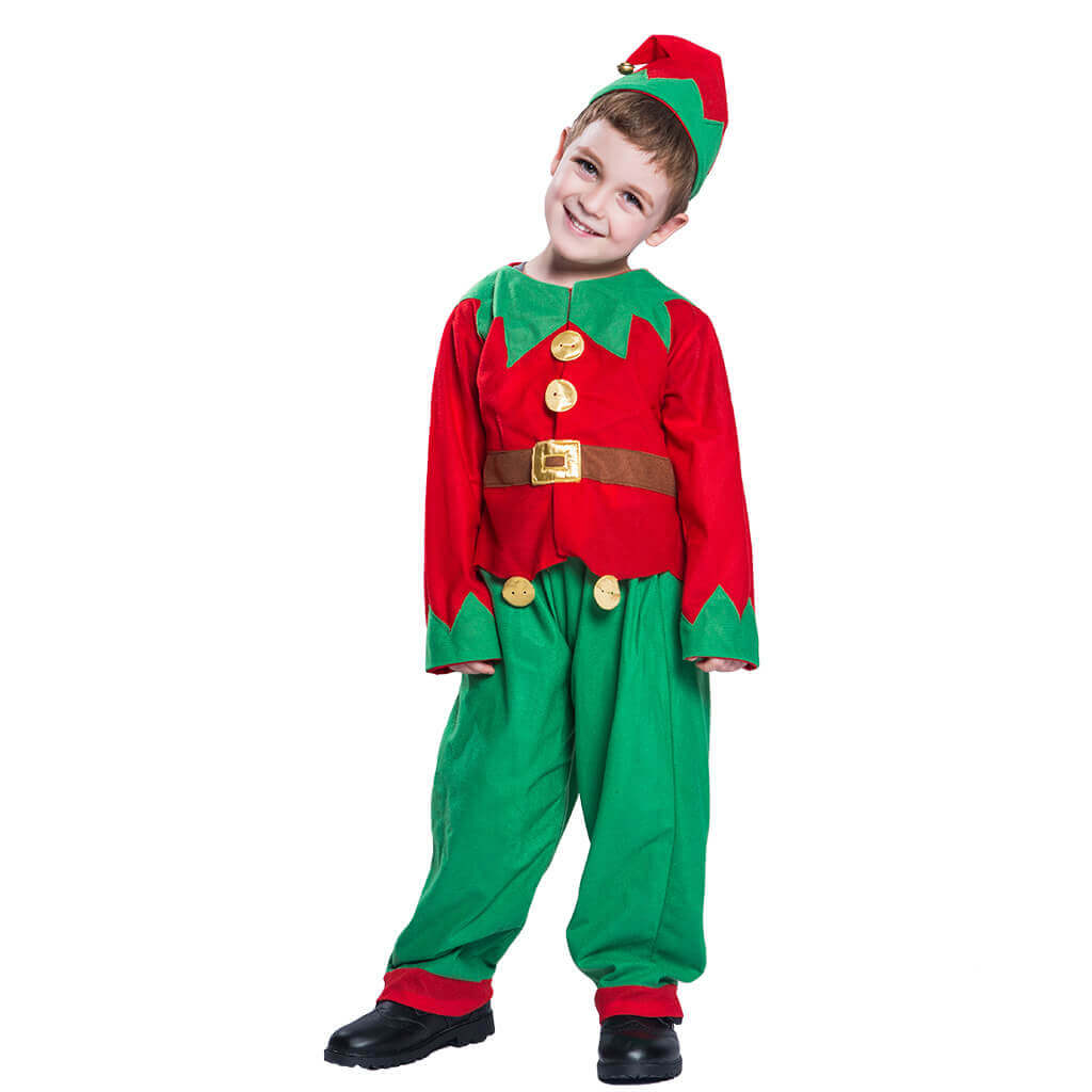 Family Matching Elf Costume Parent-Child Funny Christmas Outfit Santa's Helper Kids Adult Party Costume