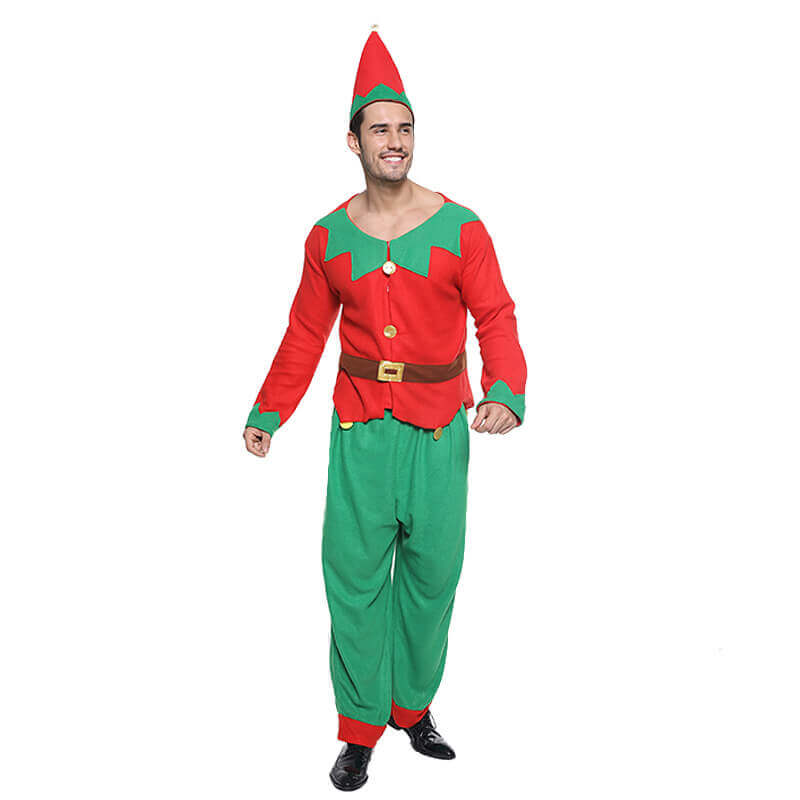 Family Matching Elf Costume Parent-Child Funny Christmas Outfit Santa's Helper Kids Adult Party Costume