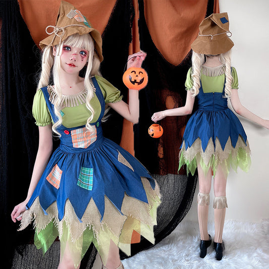 Female Scarecrow Costume Role Play Lady Scarecrow Cosplay Outfit