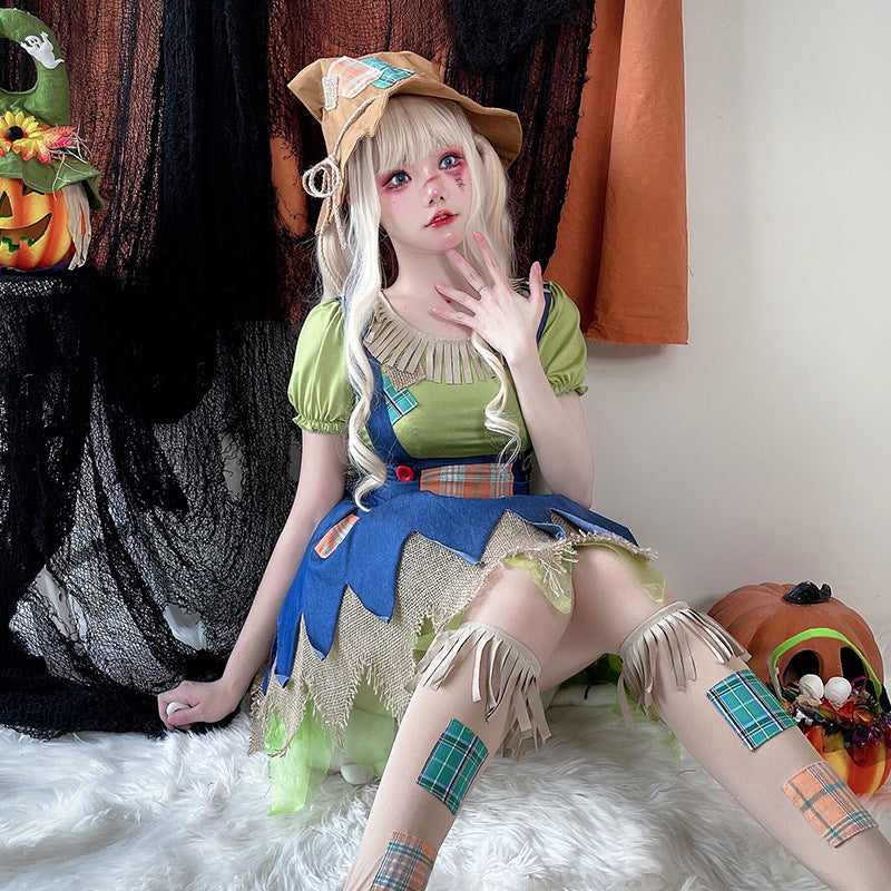 Female Scarecrow Costume Role Play Lady Scarecrow Cosplay Outfit