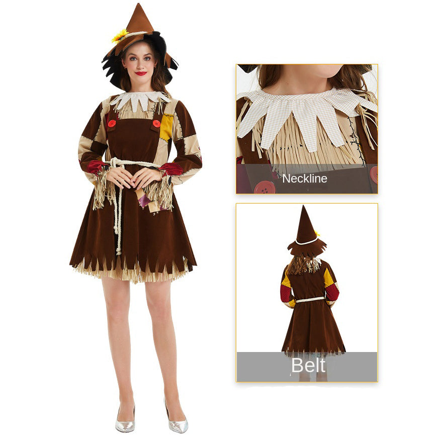 Female Scarecrow Costume Girls Women Farm Party Scarecrow Costumes