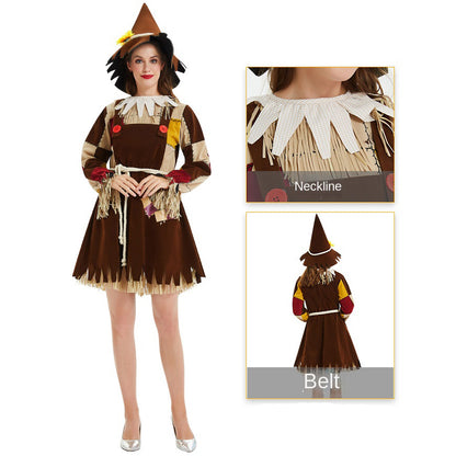 Female Scarecrow Costume Girls Women Farm Party Scarecrow Costumes
