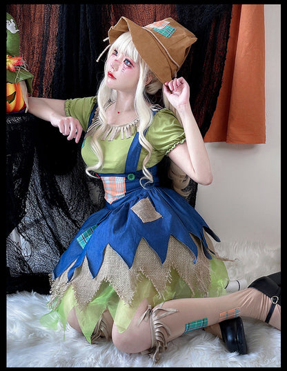 Female Scarecrow Costume Role Play Lady Scarecrow Cosplay Outfit