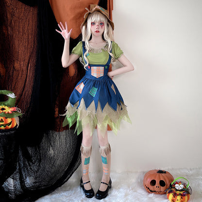 Female Scarecrow Costume Role Play Lady Scarecrow Cosplay Outfit