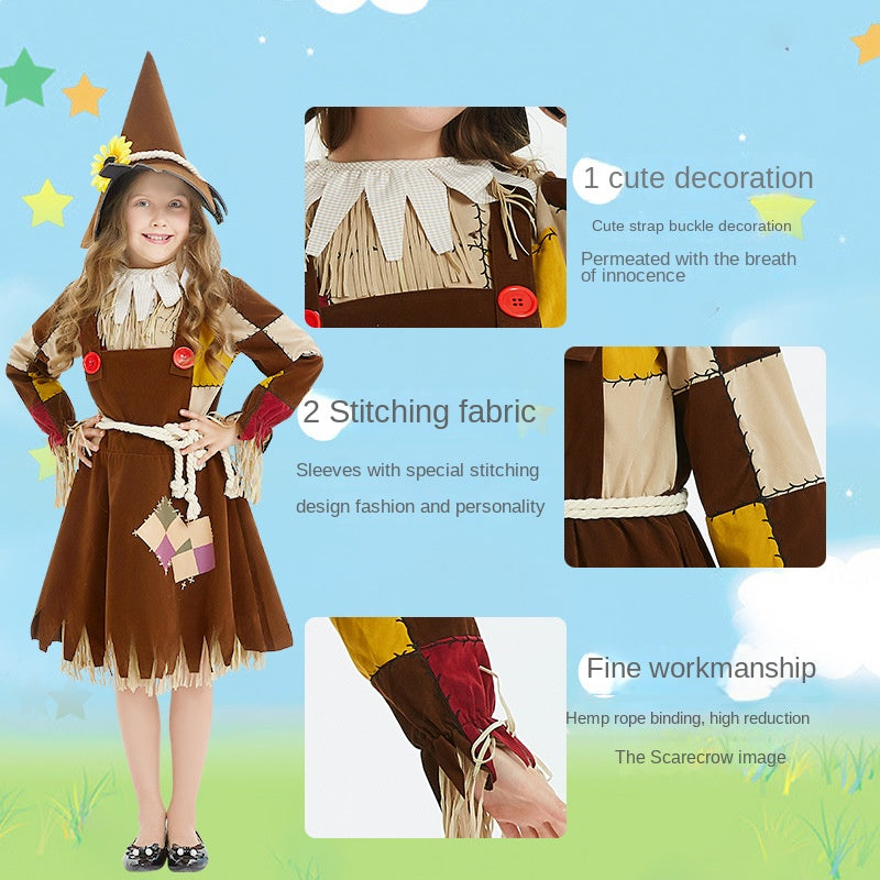 Female Scarecrow Costume Girls Women Farm Party Scarecrow Costumes