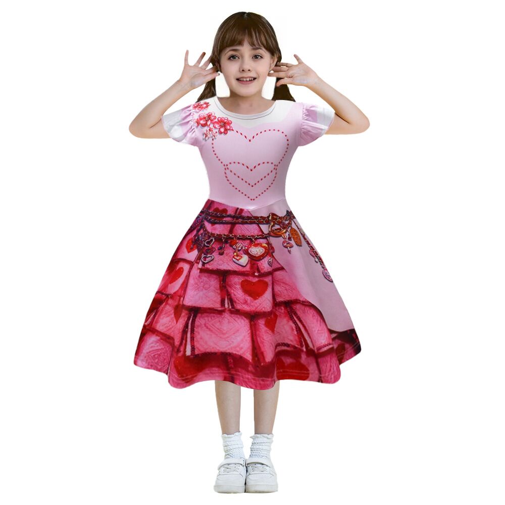 El auge del disfraz de Red Bridget, vestido rosa, princesa, la Reina de Corazones