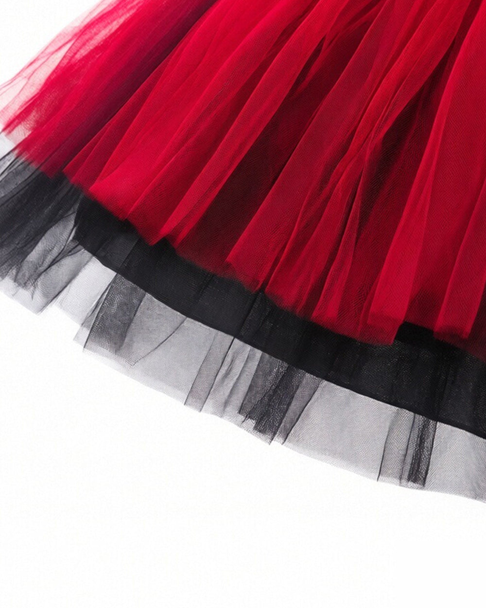 Toddler Girls Red Princess Costume Red Wonderland Tutu Dress and Wig for Halloween Party