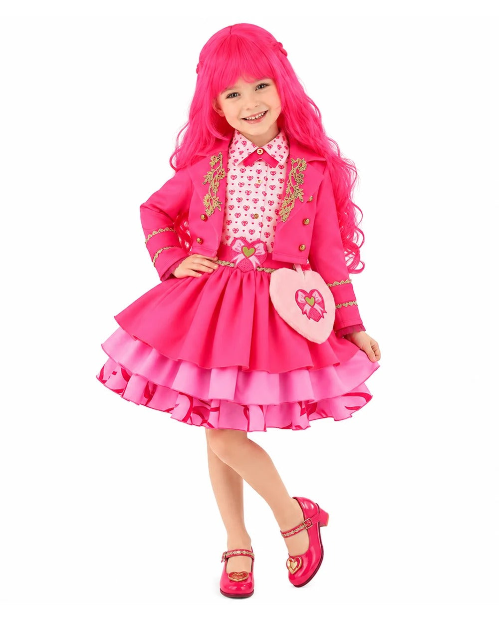Pink Wicked Wonderland Costume Movie 5  Princess Pink Cosplay Jacket Shirt Skirt and Bag 4pcs Full Set