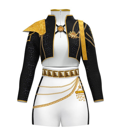 Kpop Rumi Costumes Golden Stage Dance Outfit Halloween Party Dress Up