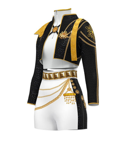 Kpop Rumi Costumes Golden Stage Dance Outfit Halloween Party Dress Up