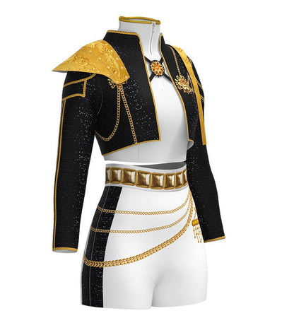 Kpop Rumi Costumes Golden Stage Dance Outfit Halloween Party Dress Up