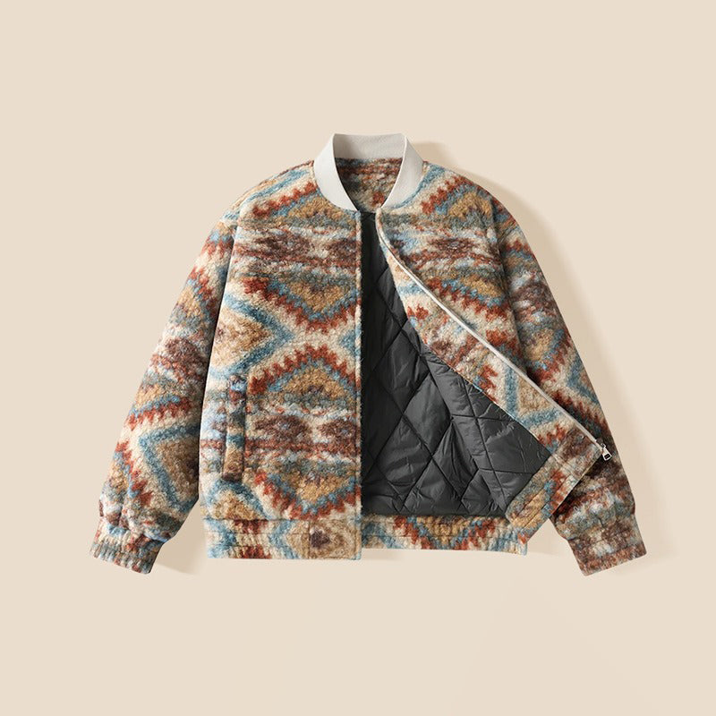 Chaqueta acolchada de sherpa para niño, moderna y cálida
