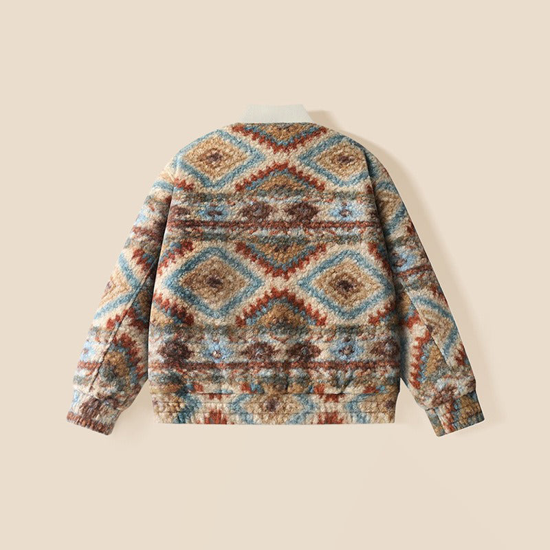 Chaqueta acolchada de sherpa para niño, moderna y cálida