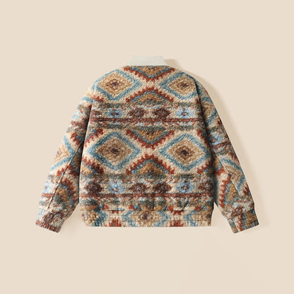 Boys Quilted Sherpa Pullover Fashion and Warm Jacket