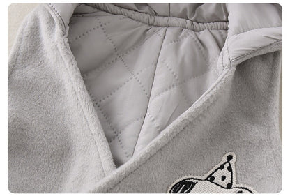 Baby Boy 2-Piece Set Hooded Quilted Top & Pants Outfit with Stripe & Cartoon Print
