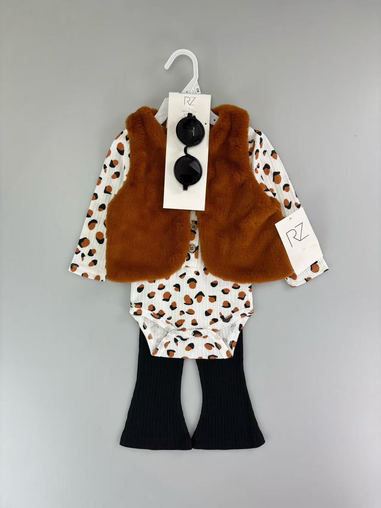 Baby Vest 4-Pack - White Onesie Set for Boys & Girls (3M-12M)