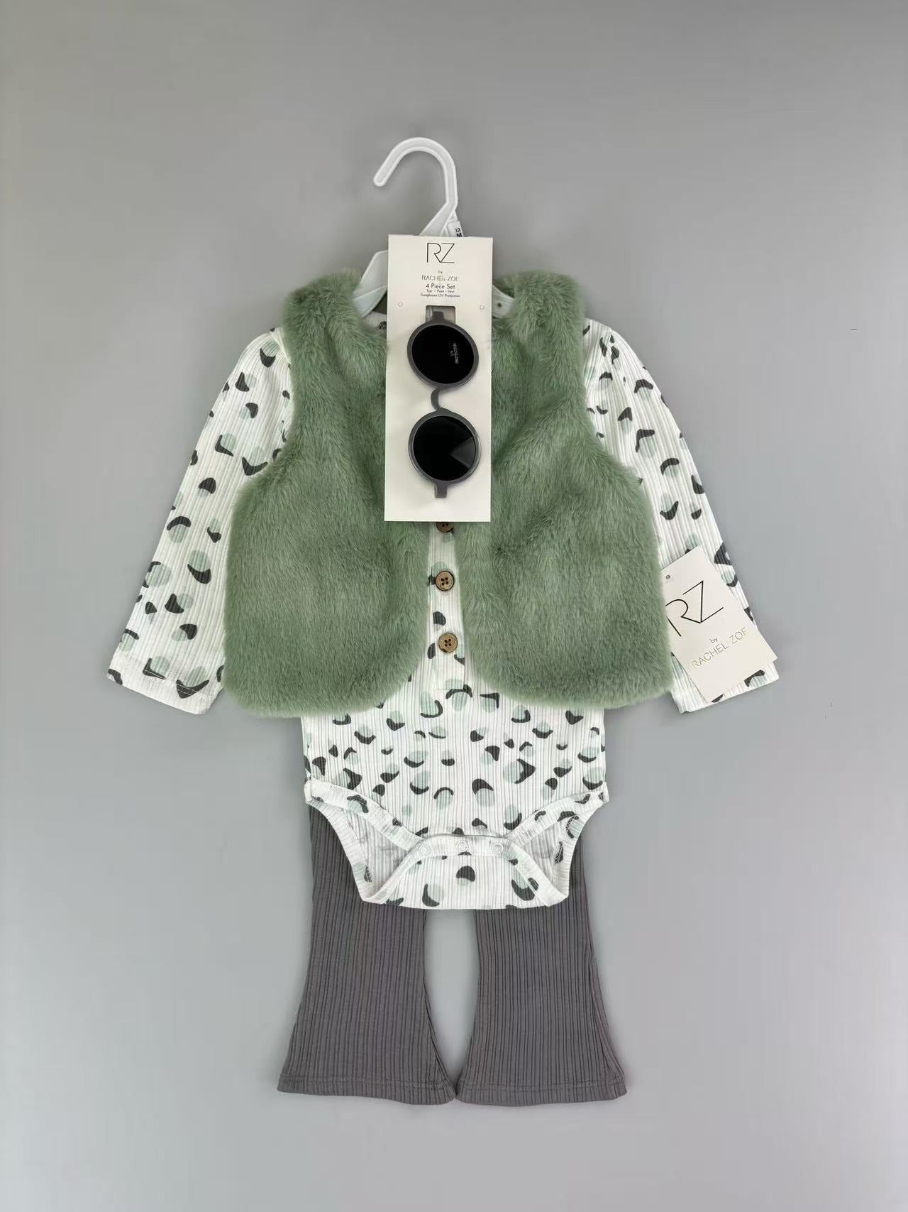 Baby Vest 4-Pack - White Onesie Set for Boys & Girls (3M-12M)