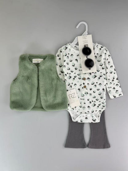 Baby Vest 4-Pack - White Onesie Set for Boys & Girls (3M-12M)
