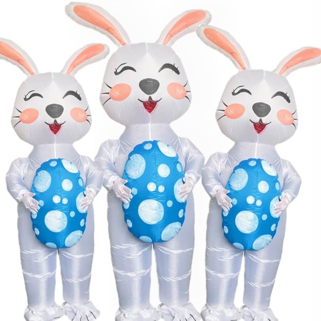 Disfraz hinchable de conejo para adulto, unisex, disfraz inflable de Pascua para cosplay