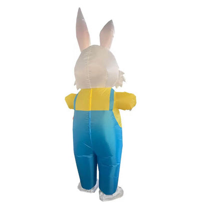 Disfraz hinchable de conejo para adulto, unisex, disfraz inflable de Pascua para cosplay