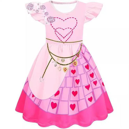Filles Le costume de la Reine de Cœur Princesse Bridget Robe rose pour fête d'anniversaire