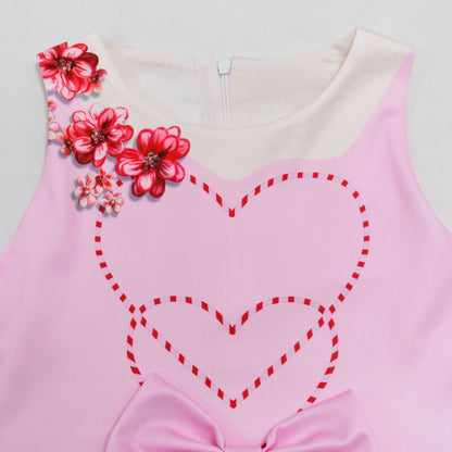 Tenue Reine de Cœur Princesse Bridget Robe Rose Film 2024 Costume Cosplay 3-10 Ans