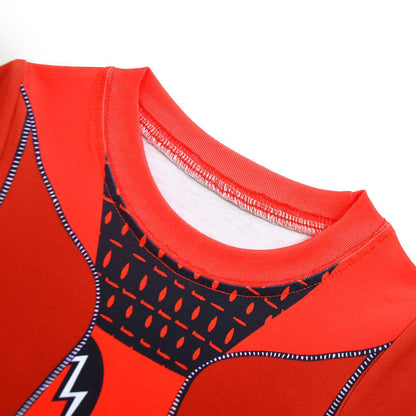 Ensemble T-shirt et jupe enfant princesse rouge tenue Fille de la Reine de Cœur