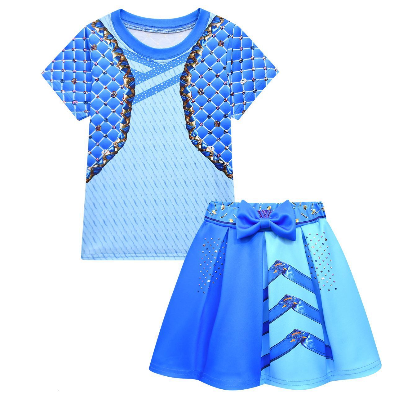 Conjunto de camiseta y falda de niña Chloe Charming, vestuario de verano The Rise Of Red para uso diario