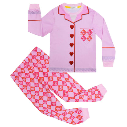 Enfants La Reine de Cœur Vêtements de Nuit Bridget Hauts et Pantalons Décontractés Ensemble 2 Pièces Pyjama Fille