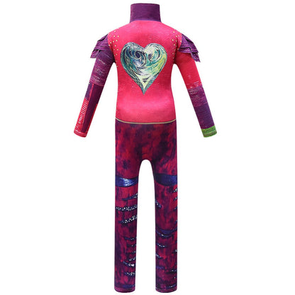 Déguisement pour enfants Mal, combinaison, perruque et gants pour Halloween ou Carnaval