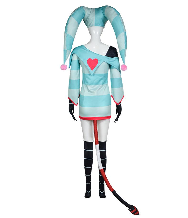 Fizzarolli Costume Women Fizzarolli Clown Cosplay Dress With Hat And Stockings Halloween Costume