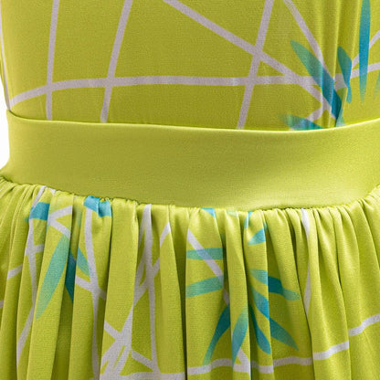 Girls Joy Dress Movie Cosplay Outfit Birthday Party Dress Yellow Printing Dress